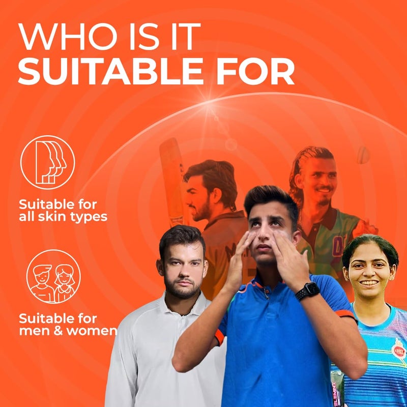 elemnt كريم واقي الشمس من إليمينت بني الزنك للاعبي الكريكيت SPF 50 كريم شمس زنك طيف واسع PA مع الألوة فيرا مصمم للتعرض الشديد للشمس واقي شمس مقاوم للماء للاعبي الكريكيت الرجال والنساء 5050 غرام - Image 2