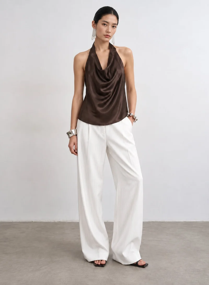 فيرو مودا VMCHARM Halterneck Top Woven