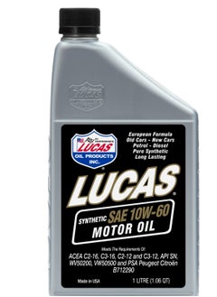 LUCAS OIL Synthetic SAE 10W-60 Motor Oil  - Image 1