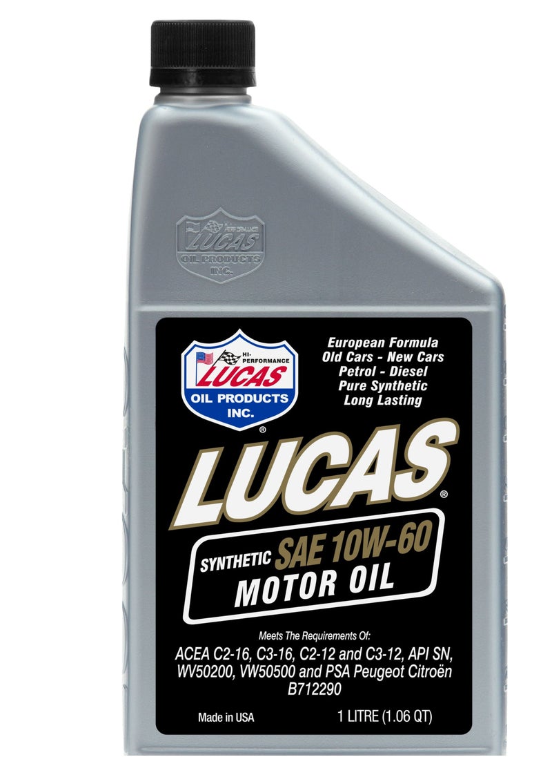 LUCAS OIL Synthetic SAE 10W-60 Motor Oil  - Image 1