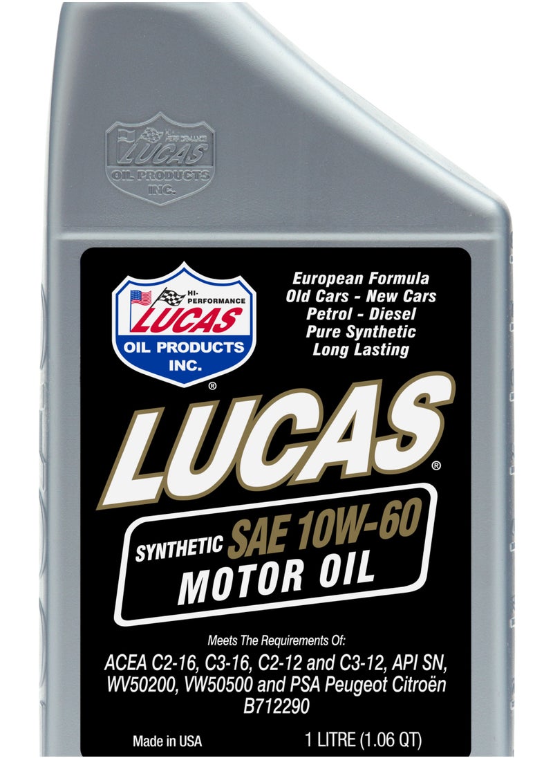 LUCAS OIL Synthetic SAE 10W-60 Motor Oil  - Image 2