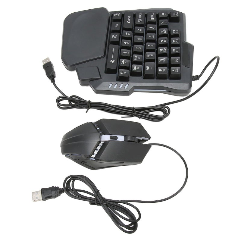 Zunate 4 in 1 Mobile Game Combo Pack, Gaming Keyboard Mouse Converter, Mechanical Half Keyboard with Wrist Rest with Adjustable Phone Stand for Android iOS - Image 5