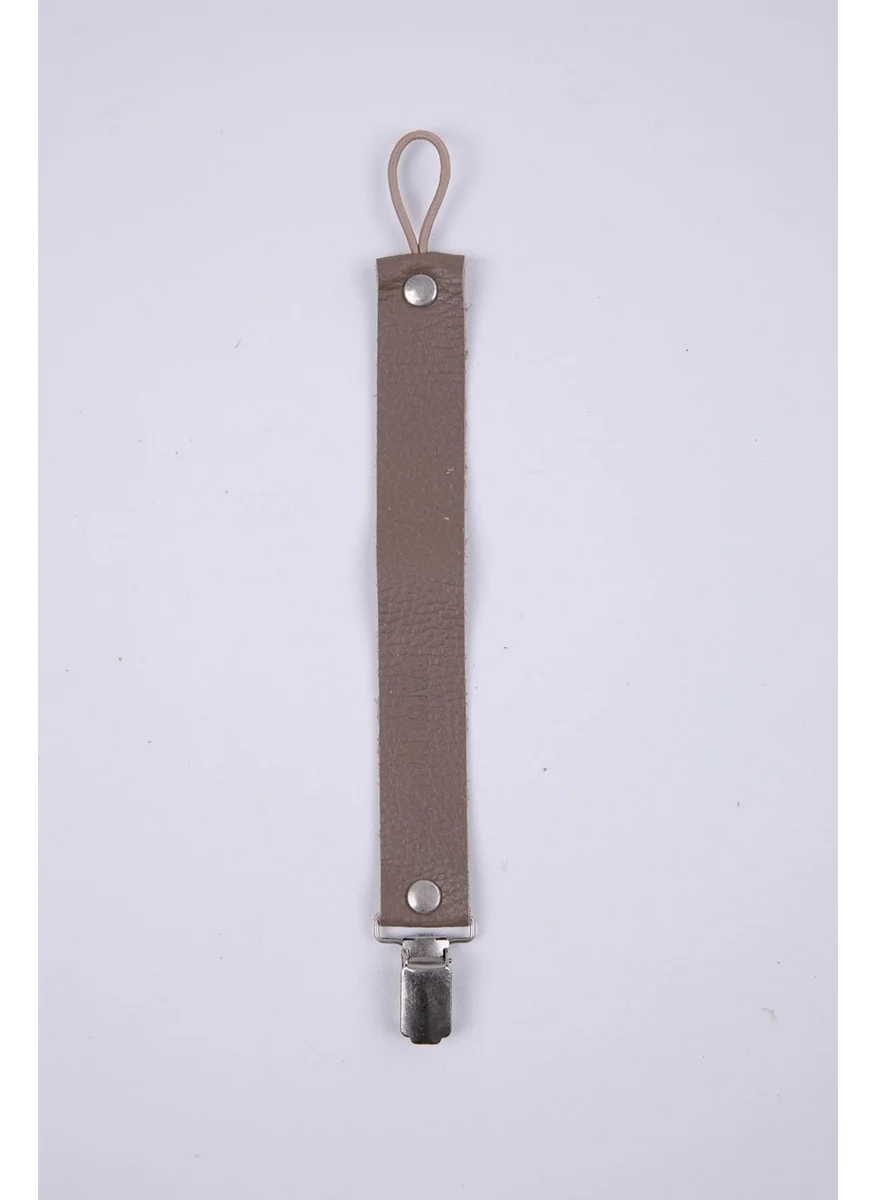 Baby Hola Babyhola Pacifier Strap with Protected Metal Clip 100% Genuine Leather Specially Packaged Gift 1072-1