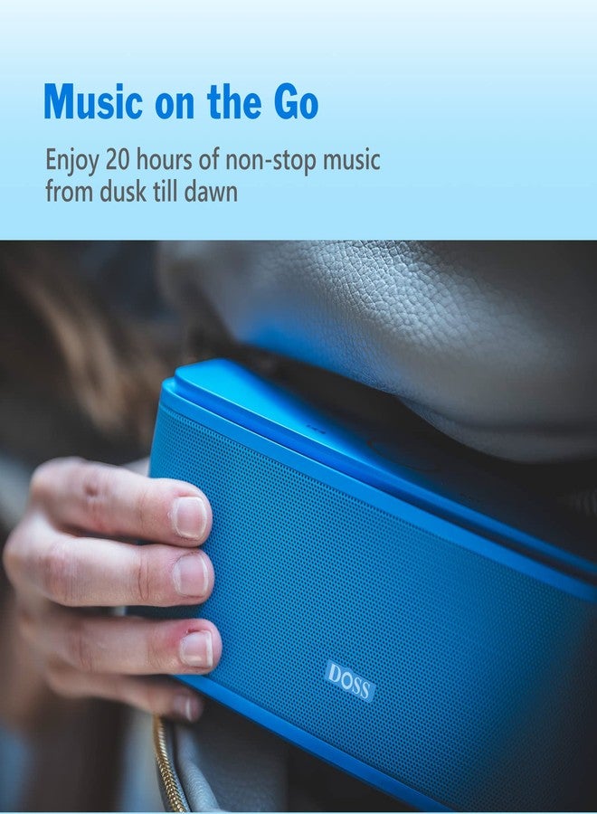 DOSS Touch Wireless Bluetooth Portable Speaker with HD Sound and Bass - Ocean Blue - Image 5