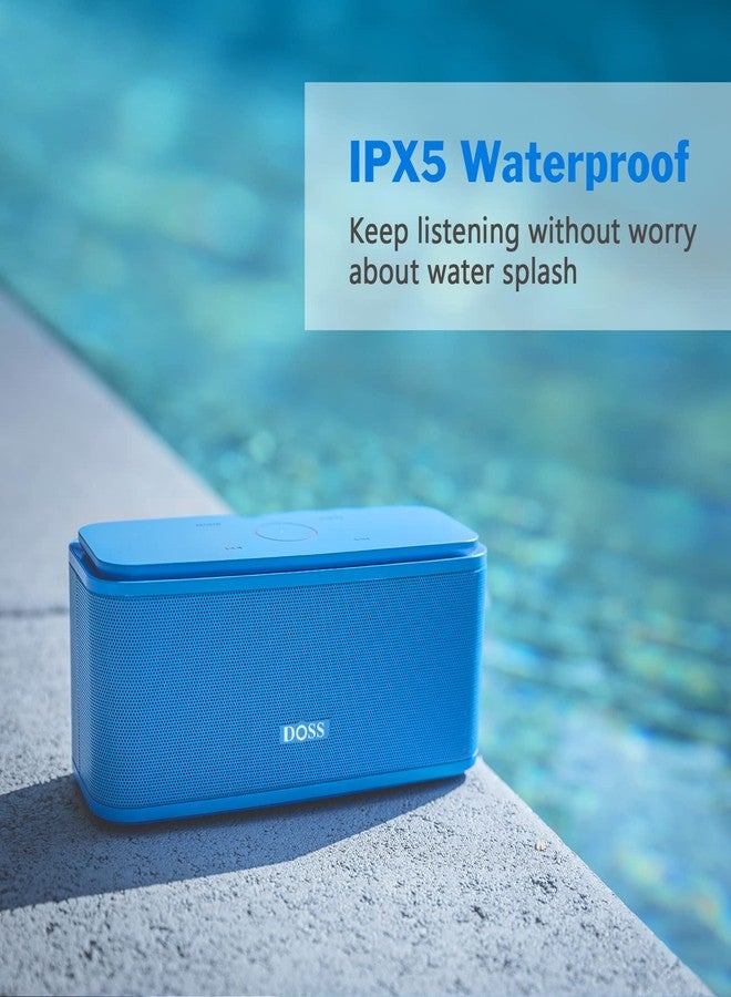 DOSS Touch Wireless Bluetooth Portable Speaker with HD Sound and Bass - Ocean Blue - Image 4