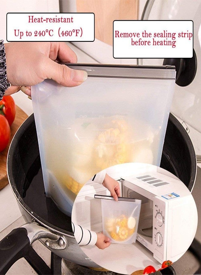 PAGHADI Reusable Silicone Reusable Storage Container, Organizer,Preservation Leakproof Ziplock Bag (1000 ml,) - Image 4