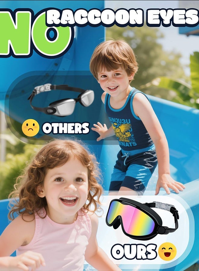 AZorb Swimming Goggles Kids 180° Clear Vision No Leaking Anti-Fog UV Protection Swimming Goggles Pool Swim Glasses for Kids 3-15 Silicone Frame Adjustable - Image 5