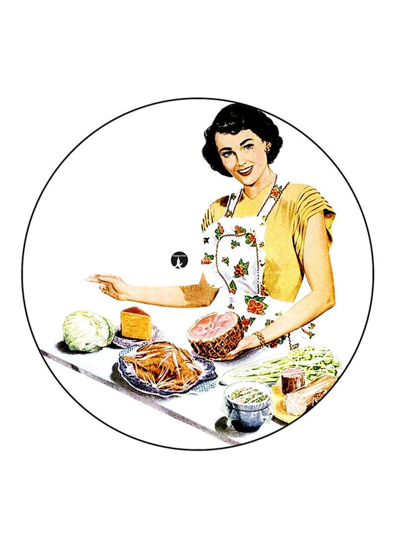 RKN Vintage Art Printed Large Pin Multicolour - Image 1