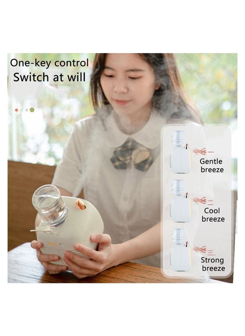 NIBEMINENT Portable Air Conditioner Fan,3 Speed Modes Desk Fan Quiet Personal Mini Humidifier Kid Lightweight Hand-Held Hydrating Spray 1200 ML for Home,Office and Travel  - Image 5