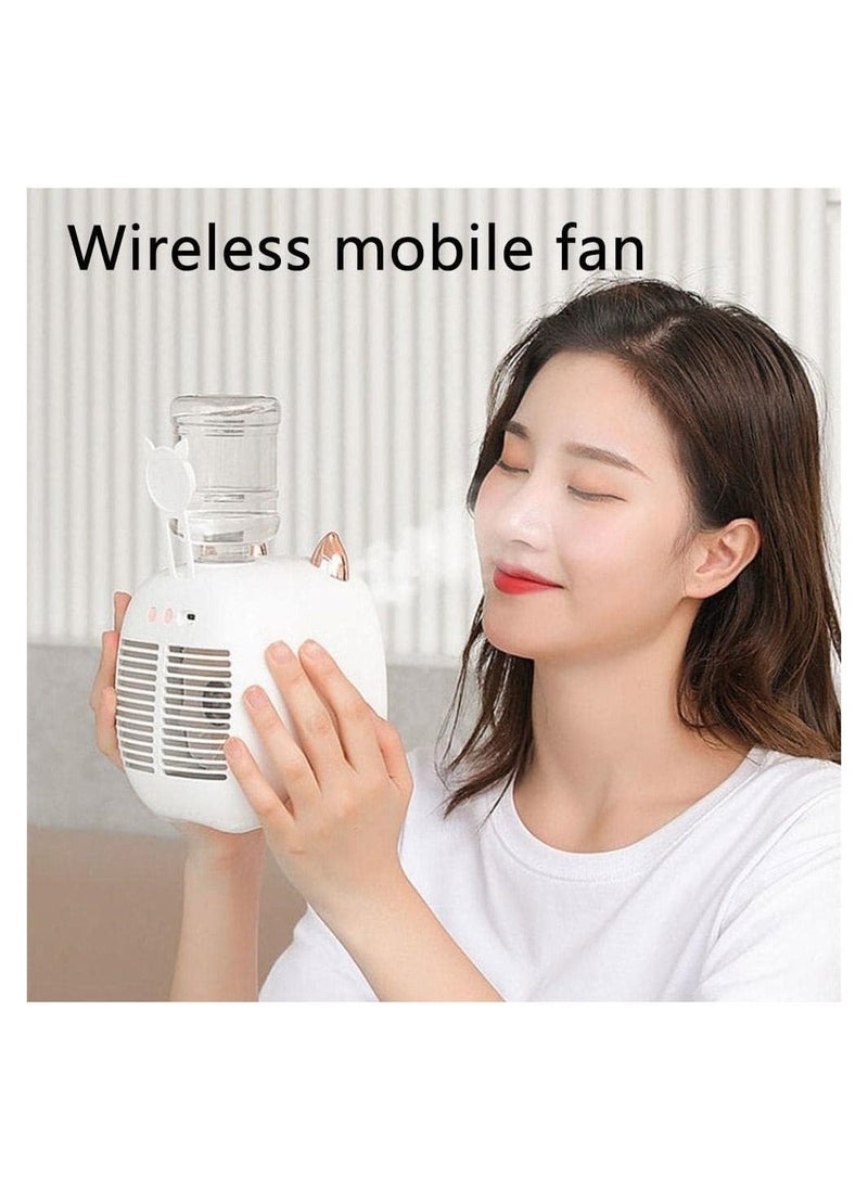 NIBEMINENT Portable Air Conditioner Fan,3 Speed Modes Desk Fan Quiet Personal Mini Humidifier Kid Lightweight Hand-Held Hydrating Spray 1200 ML for Home,Office and Travel  - Image 4