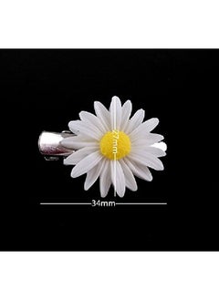 Yueton 10Pcs Little Daisy Flower Barrettes Bobby Pin Alligator Clip Hair Clips Bride Headwear Edge Clip Clamps (White)  - Image 5