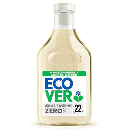 Ecover Non-Bio Zero Wool and Mild Detergent, Liquid for Allergy Sufferers and Sensitive Baby Skin, 22 Loads, 1 Litre - Image 1