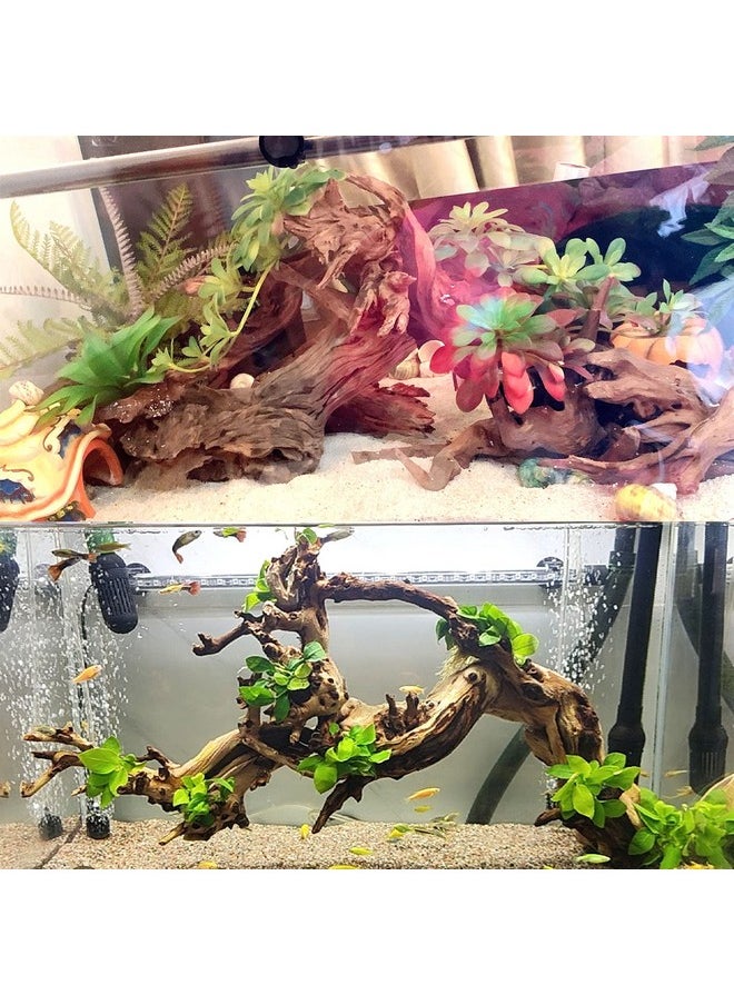 Hamiledyi Reptile Driftwood Decoration Natural Coral Driftwood Branches For Aquarium Reptiles Trunk Log Ornament Bendable Jungle Climbing Vines Decor For Bearded Dragon Lizad Amphibian Fish Tank  - Image 4