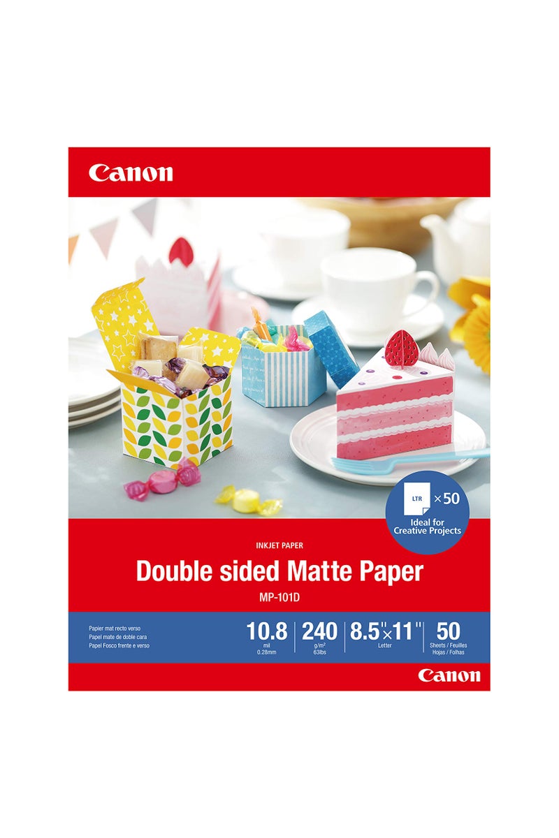 Canon Double Sided Matte Photo Paper (8.5""X 11"")- Perfect For Creative Projects And Crafts