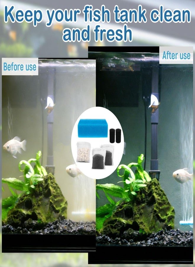 8B8B Aquarium Media Maintenance Kit Replacement for Fluval AC50 Power Filter, Includes 1 Blue Foam Filters, 2 Intake Strainer Sponge,1Pack Ceramic Rings and 2 Pack Activated Carbon - Image 5