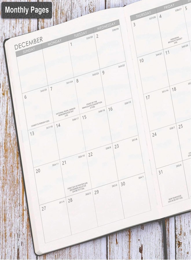 Lemome Planner 2026-2027 - 8.5" x 11" 2026-2027 Planner Weekly and Monthly, July 2026 - June 2027, Faux Leather Cover, Pen Holder, Pocket, 25 Notes Pages, A4 Premium Paper - Gray - Image 3