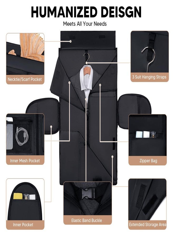 Vessgra Convertible Garment Bags for Travel, Carry On Garment Duffle Bags for Women, Garment Bag with Shoes Compartment, 2 in 1 Travel Suit Bag with Detachable Shoulder Strap (Beige) - Image 4