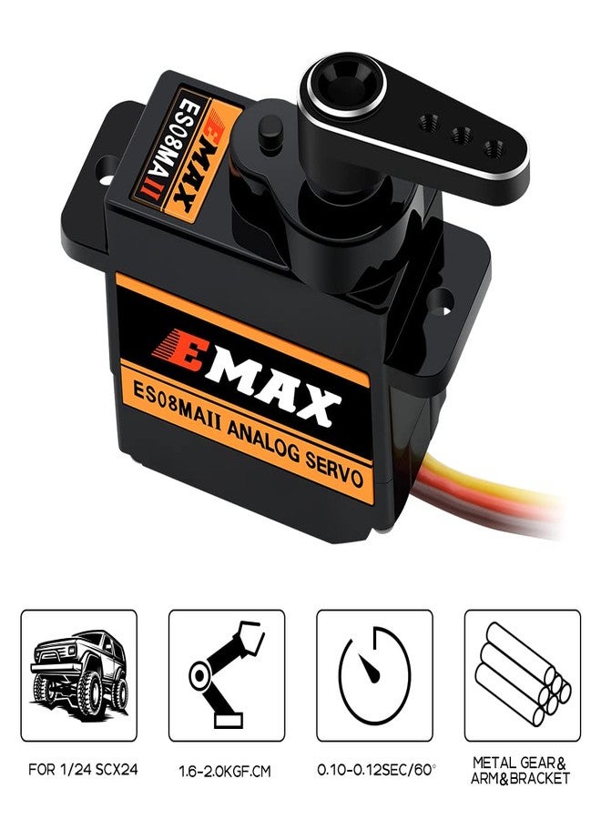 EPINON for AXIAL SCX24 Servo Metal Gear EMAX Servo Steering Servo with Servo Mount Bracket and Arm and Steering Link Set SCX24 Upgrade Parts (Black) - Image 4