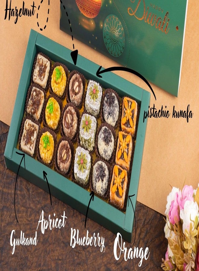 Jaiccha Ghasitaram Gifts Jaiccha Diwali Gift - Happy Diwali Box of Assorted Dry Fruit Sweets 12 pcs|Sweets|Sweets Gift Pack|Diwali Sweets|Indian Mithai|Diwali Sweets Gift Box|Sweets Gift Box - Image 4