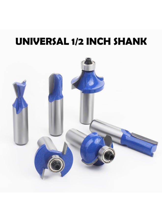 UTRUSTTO 1/2" Router Bit Set 24 Pieces, 1/2 Inch Shank Tungsten Carbide Router Bits, for Professional and Beginners Carpenter - Image 5