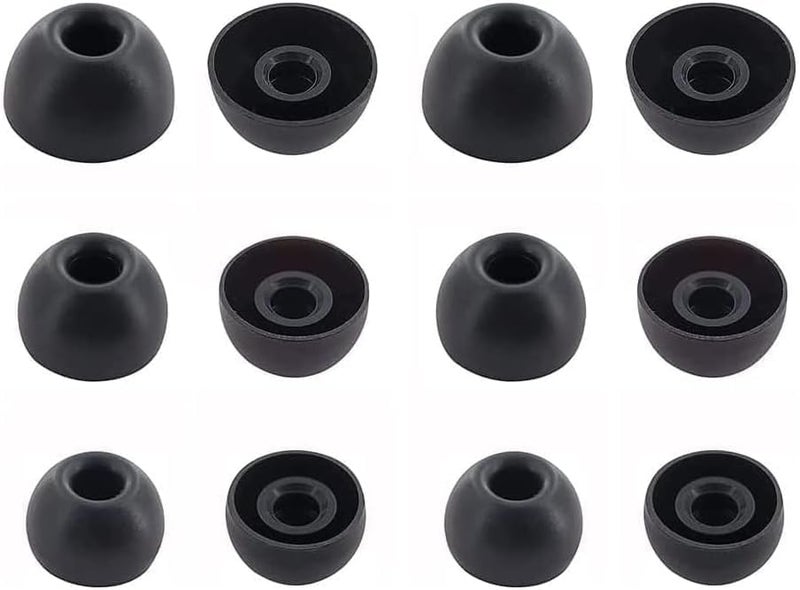 ALXCD Eartips Compatible with Beats Solo Buds, S/M/L 3 Sizes 6 Pairs Soft Silicon Earbuds Tips Replacement Ear Tips, Compatible with Beats Solo Buds, Matte Black - Image 2