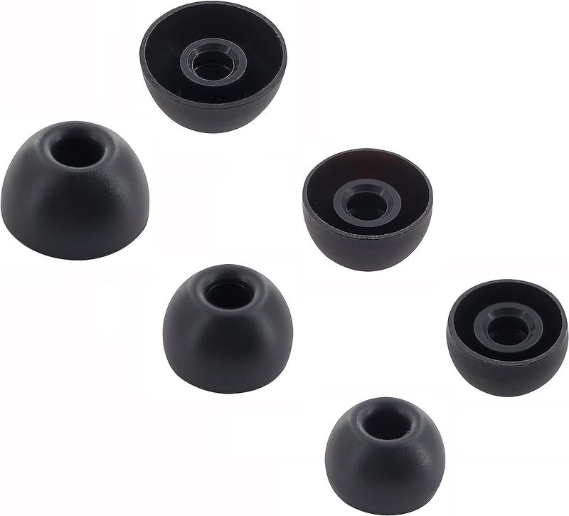 ALXCD Eartips Compatible with Beats Solo Buds, S/M/L 3 Sizes 6 Pairs Soft Silicon Earbuds Tips Replacement Ear Tips, Compatible with Beats Solo Buds, Matte Black - Image 3