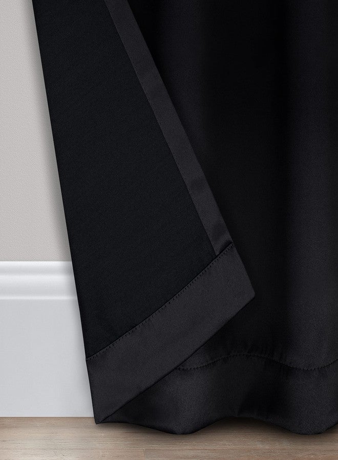 إكليبس ستارة نافذة عصرية من إكليبس، مصنوعة من مادة ثيرمابانيل الصلبة، تحجب الضوء وتحافظ على دفء الغرفة، مزودة بجيب للتعليق، مناسبة لغرفة النوم (لوحة واحدة)، 54 بوصة × 84 بوصة، أسود - Image 5