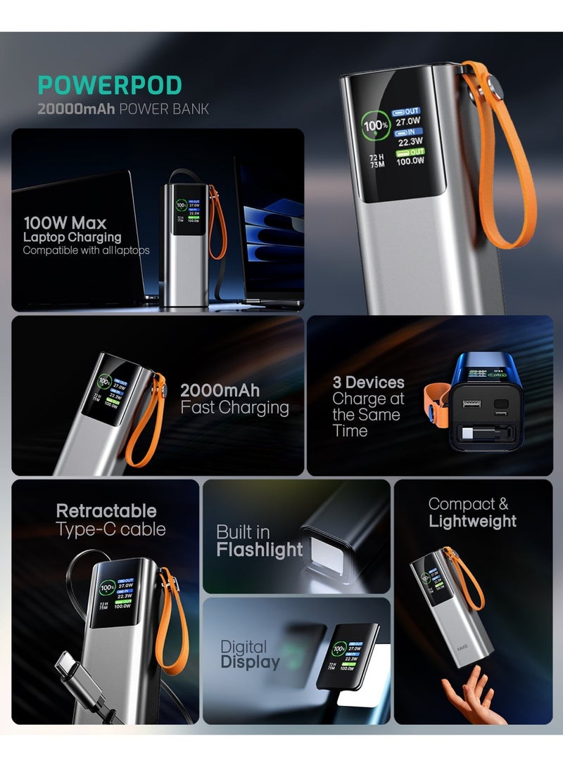 Ravoz Powerpod 20000mAh Power bank with Laptop charging - Image 3