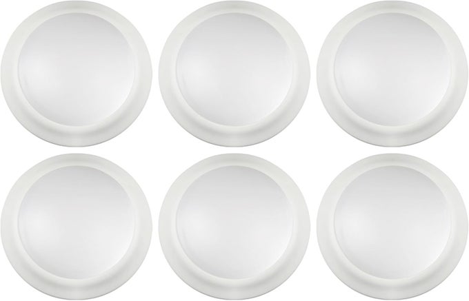 621800 LED DISK LIGHT 6PIECE VALUE PACK CCT SELECTABLE 2700K3000K3500K4000K5000K 7 INCHES WHITE