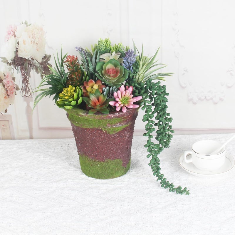 COTSEN 25 Pcs Artificial Succulent Plants Fake Succulents Assorted Unpotted Suitable for Office Garden Interior Decor - Image 2