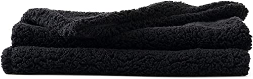 Reafort Ultra Soft Sherpa Body Pillow Cover/Case with Zipper Closure 21"x54" (21"x54" Body Pillow Cover, Black) - Image 3