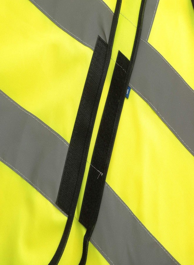 AYKRM 12 colour High visibility viz vest hi vis viz reflective work construction safety vest (XS-8XL), Yellow, M - Image 5