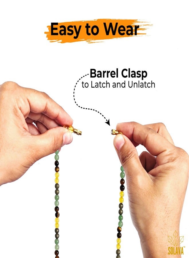 SOLAVA Money Magnet Crystal Mala - Crystal Necklace to Attract Success, Fame, Confidence, Wealth and Good Fortune - Image 5