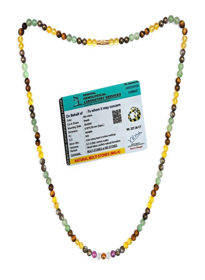 SOLAVA Money Magnet Crystal Mala - Crystal Necklace to Attract Success, Fame, Confidence, Wealth and Good Fortune - Image 1