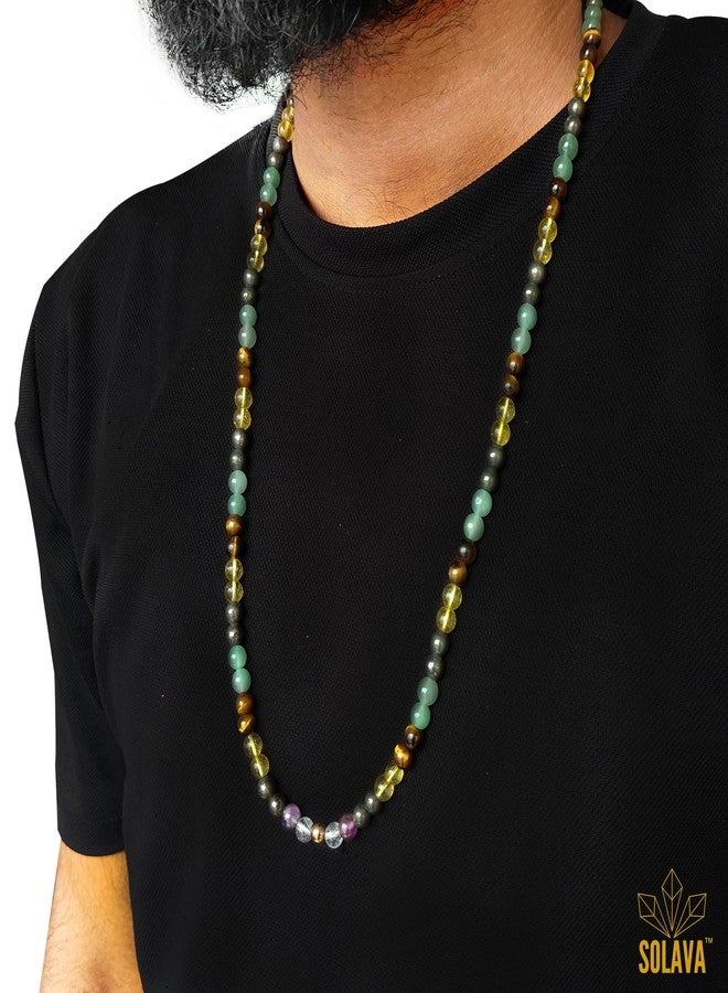 SOLAVA Money Magnet Crystal Mala - Crystal Necklace to Attract Success, Fame, Confidence, Wealth and Good Fortune - Image 4