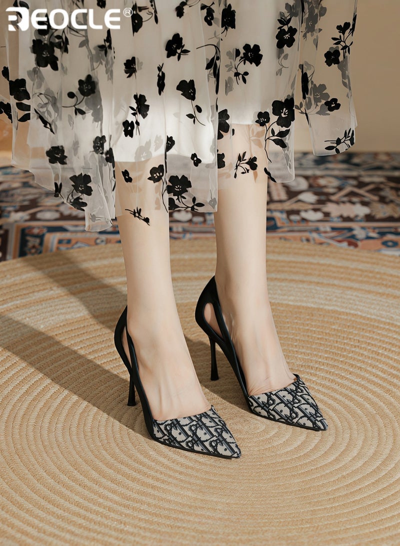 REOCLE Women's Pumps Classic Pointed Toe High Heel Shoe Stiletto Slip On Pumps Dress Shoes for Wedding & Bridal & Party & Evening - Image 2