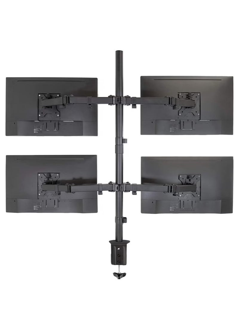 بيوينتي - NEW LED LCD Monitor Desk Mount Adjustable Stand – Heavy Duty 4-Screen Holder for 14-26 Monitors | Height Adjustable | Ideal for Gaming, Trading, Video Editing  Surveillance - Image 1
