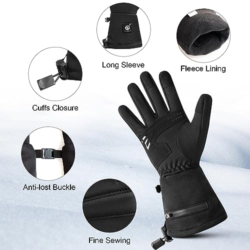 SAVIOR HEAT Upgraded Heated Glove Liners for Men Women, Rechargeable Electric Battery Heated Gloves Windproof Winter Glove Liners Thin Gloves Hand Warmer for Ski Snowboarding Hunting（XS/S） - Image 3
