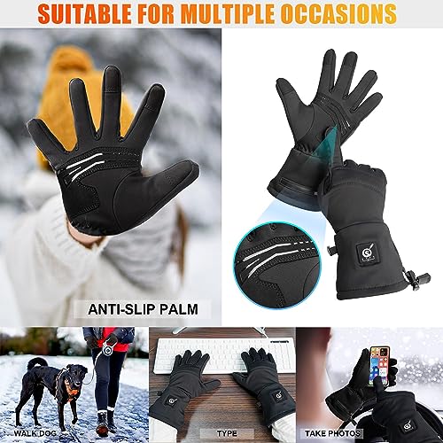 SAVIOR HEAT Upgraded Heated Glove Liners for Men Women, Rechargeable Electric Battery Heated Gloves Windproof Winter Glove Liners Thin Gloves Hand Warmer for Ski Snowboarding Hunting（XS/S） - Image 5
