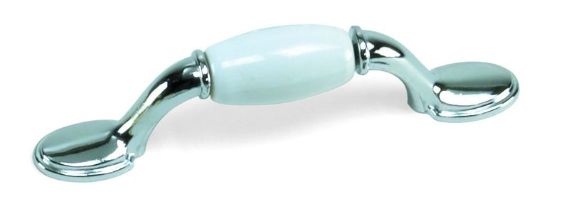 Laurey 15527 First Family 3Inch Pull Chrome with White Inset