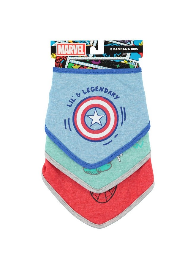 Happy Threads Baby Boys' Bandana Bibs 3 Pack Set for Feeding, Teething, and Drooling, Red/Green/Blue - Image 3