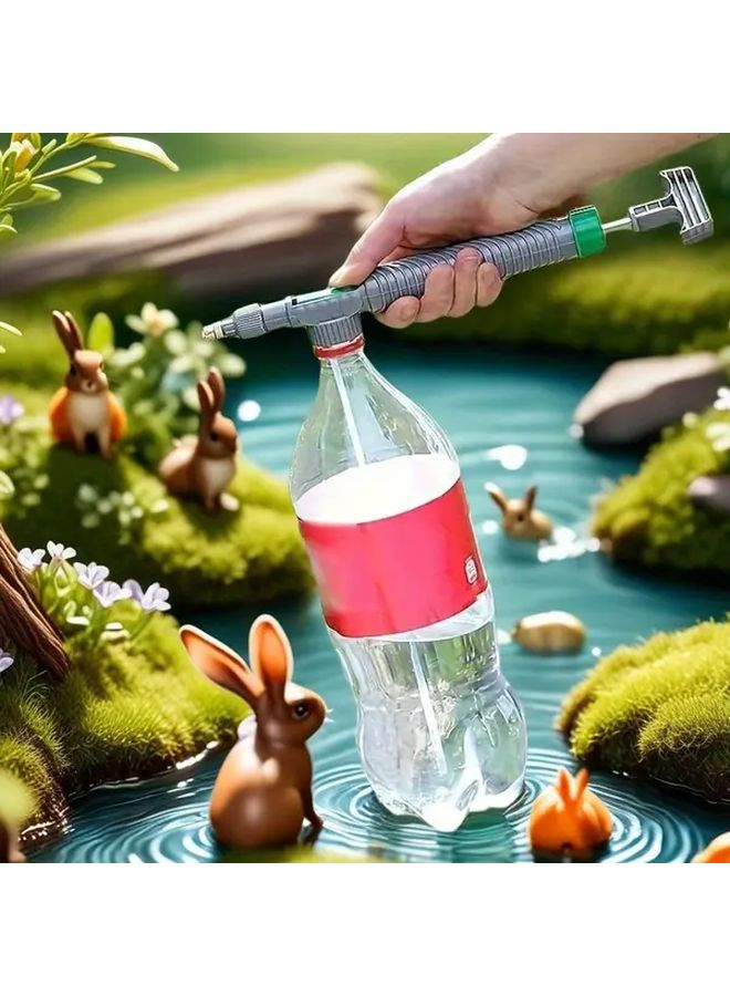 Grey Pull Trigger Spray Bottle Portable Plastic Plant Watering Garden Tool - Image 1
