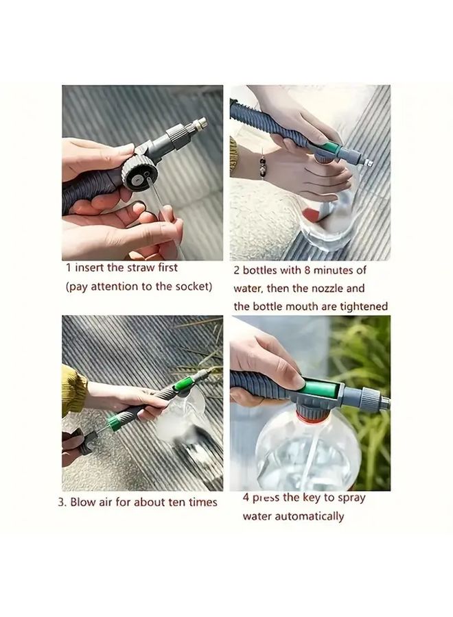 Grey Pull Trigger Spray Bottle Portable Plastic Plant Watering Garden Tool - Image 3