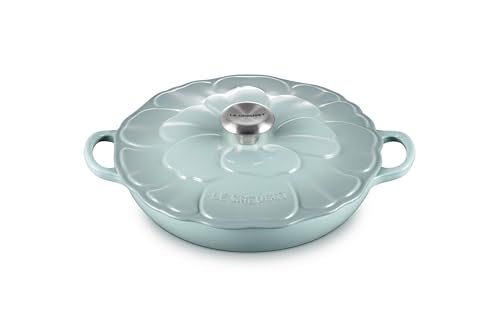 Le Creuset Le Creuset Signature Enameled Cast Iron Petal Braiser 225qt Sea Salt