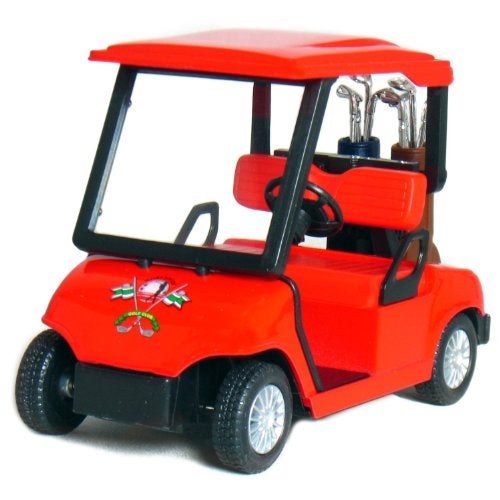 KinsFun - Golf Cart 4½" Die Cast Metal Model Pullback Action Toy (Red) - Image 5