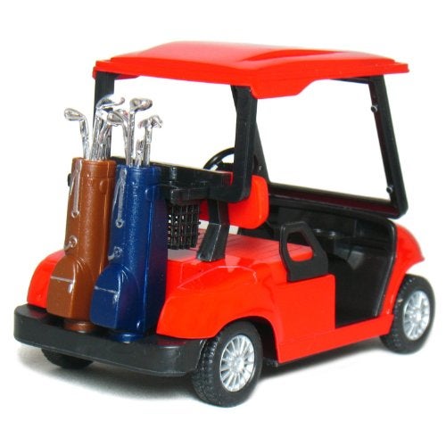 KinsFun - Golf Cart 4½" Die Cast Metal Model Pullback Action Toy (Red) - Image 3