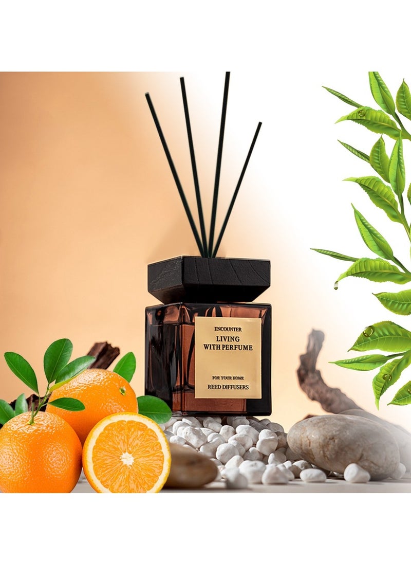 سان هان مجموعة معطرات الجو من القصب سعة 200 مل: معطر جو بمزيج من شاي الزن، معطرات جو تدوم طويلًا، للمنزل، غرفة النوم، الحمام، المكتب (تركيز 10%) - Image 1