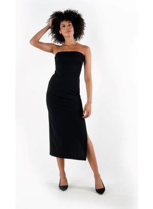 Alexander Gardi Slit Detail Strapless Dress (B24-00206)  - Image 1