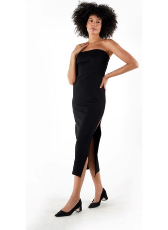 Alexander Gardi Slit Detail Strapless Dress (B24-00206)  - Image 2