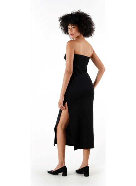 Alexander Gardi Slit Detail Strapless Dress (B24-00206)  - Image 4